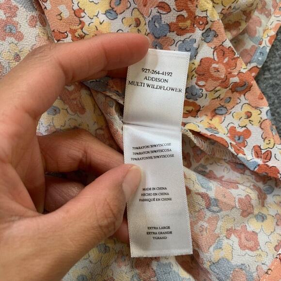 Rails Skirt Womens XL Extra Large Multi Addison Wildflower Smocked Waist Tiered - Picture 7 of 10